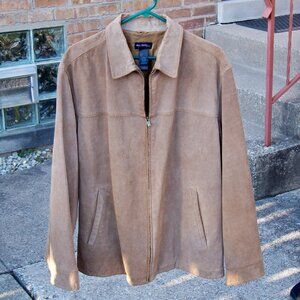 Axcess Men's Light Brown Suede Jacket, Size L